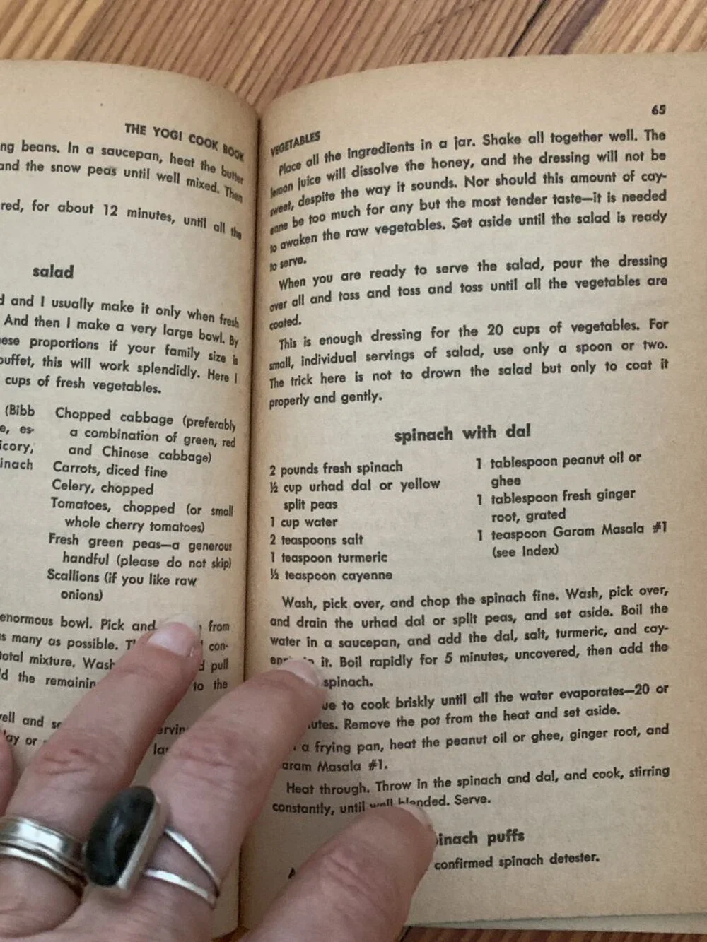 The Yogi Cook Book Vintage 1971 PB Vegetarian Indian Recipes Yoga Wellness Cookb